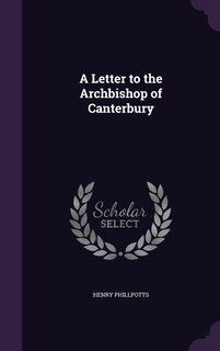 Front cover_A Letter to the Archbishop of Canterbury