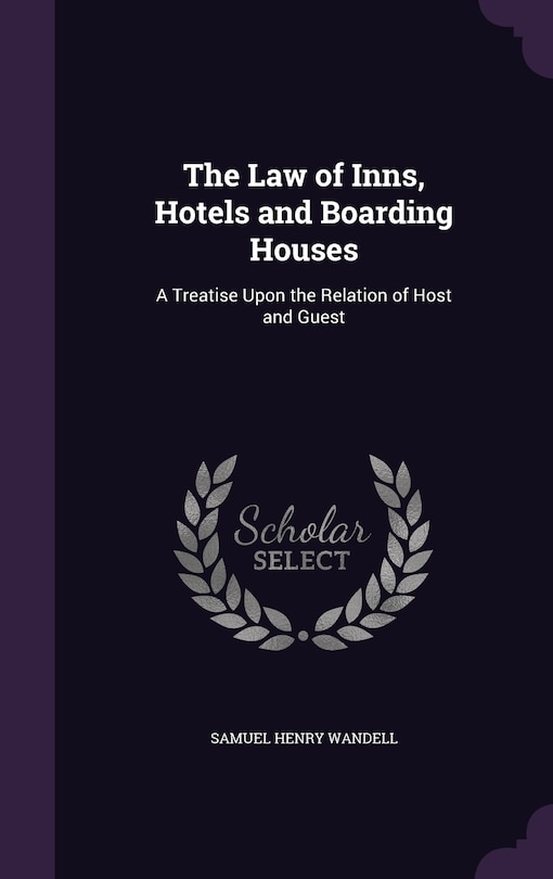 Couverture_The Law of Inns, Hotels and Boarding Houses