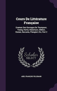 Front cover_Cours De Littérature Française