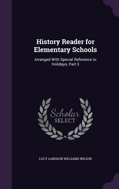 Couverture_History Reader for Elementary Schools