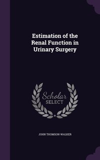 Couverture_Estimation of the Renal Function in Urinary Surgery