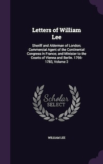 Front cover_Letters of William Lee