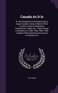 Front cover_Canada As It Is
