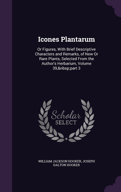 Front cover_Icones Plantarum