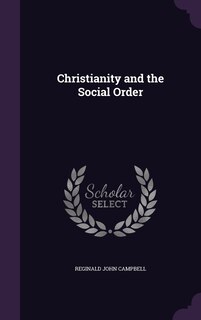 Front cover_Christianity and the Social Order