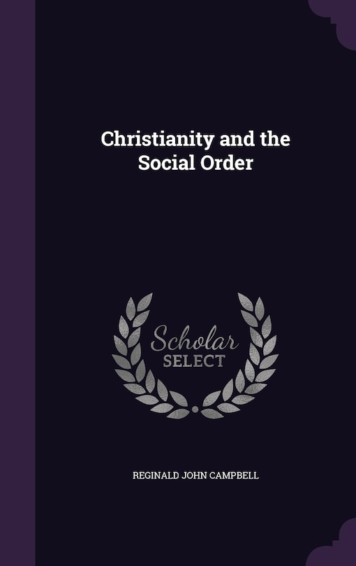 Front cover_Christianity and the Social Order