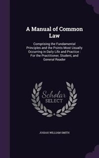 Front cover_A Manual of Common Law