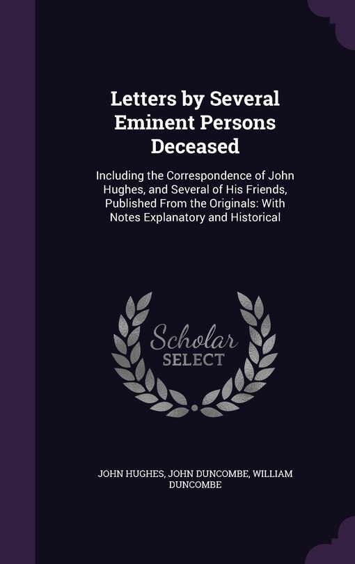 Front cover_Letters by Several Eminent Persons Deceased