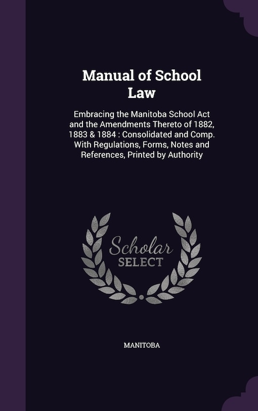 Couverture_Manual of School Law