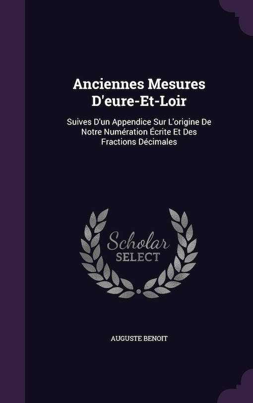 Front cover_Anciennes Mesures D'eure-Et-Loir