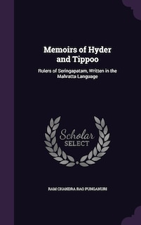 Front cover_Memoirs of Hyder and Tippoo