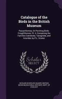 Couverture_Catalogue of the Birds in the British Museum