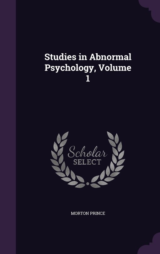 Couverture_Studies in Abnormal Psychology, Volume 1