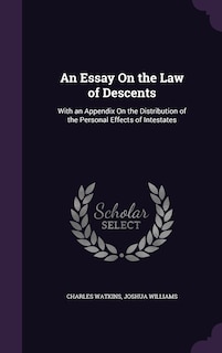 Front cover_An Essay On the Law of Descents