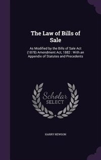Front cover_The Law of Bills of Sale