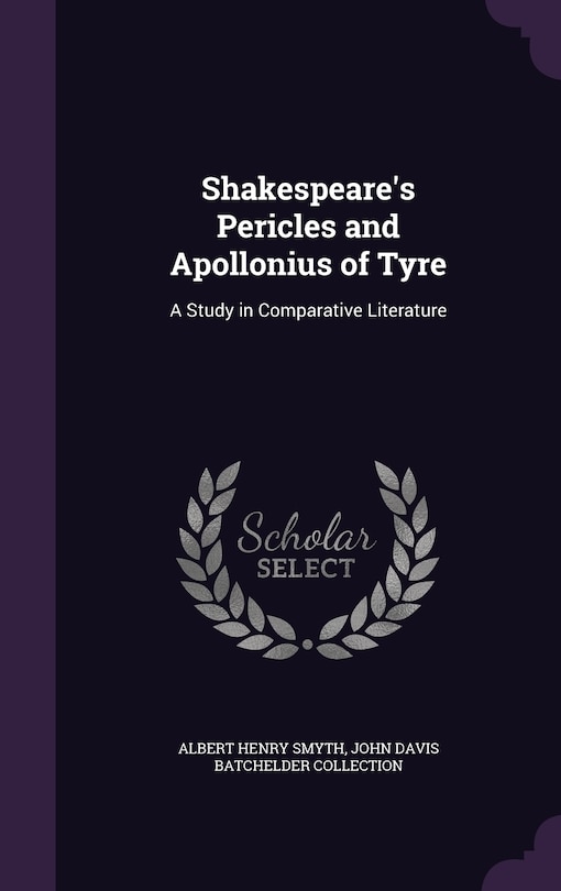 Front cover_Shakespeare's Pericles and Apollonius of Tyre