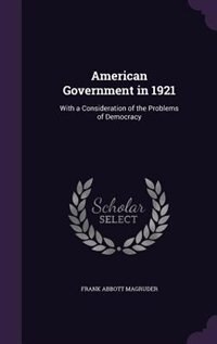 Front cover_American Government in 1921