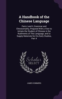 Couverture_A Handbook of the Chinese Language