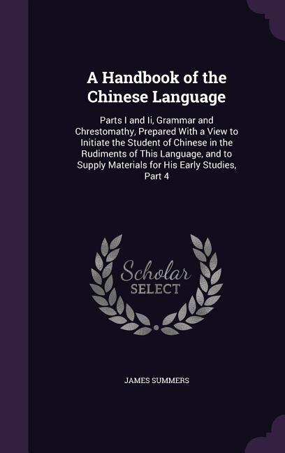 Couverture_A Handbook of the Chinese Language