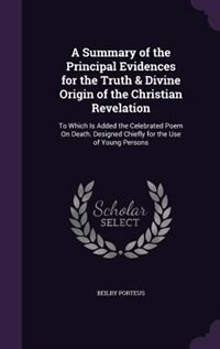 Couverture_A Summary of the Principal Evidences for the Truth & Divine Origin of the Christian Revelation