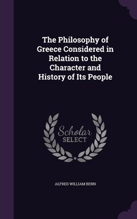 Couverture_The Philosophy of Greece Considered in Relation to the Character and History of Its People