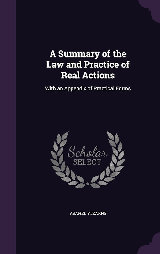 Front cover_A Summary of the Law and Practice of Real Actions