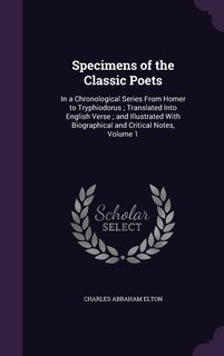 Front cover_Specimens of the Classic Poets