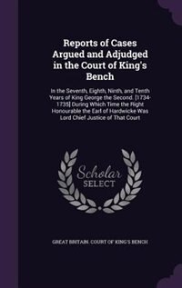 Couverture_Reports of Cases Argued and Adjudged in the Court of King's Bench