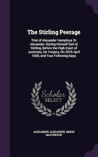 Front cover_The Stirling Peerage