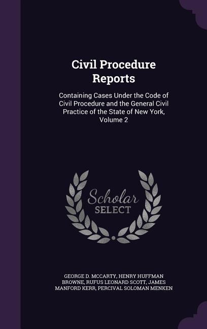 Front cover_Civil Procedure Reports