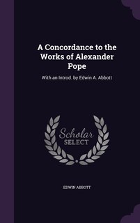 Front cover_A Concordance to the Works of Alexander Pope