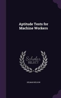 Couverture_Aptitude Tests for Machine Workers