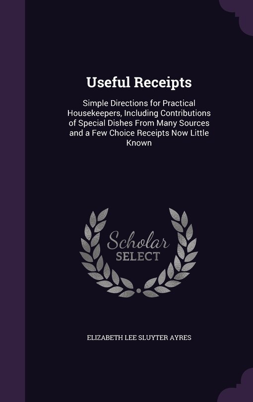 Front cover_Useful Receipts