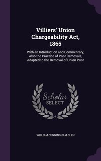 Front cover_Villiers' Union Chargeability Act, 1865