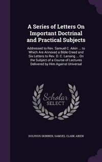 Couverture_A Series of Letters On Important Doctrinal and Practical Subjects