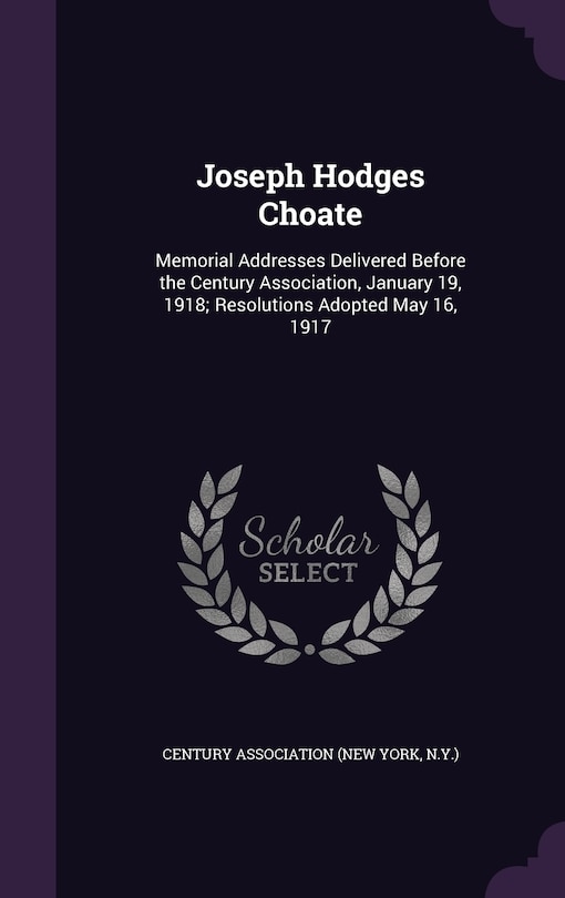 Couverture_Joseph Hodges Choate
