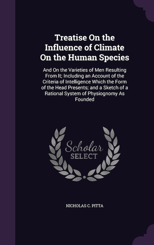 Couverture_Treatise On the Influence of Climate On the Human Species