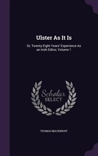 Front cover_Ulster As It Is
