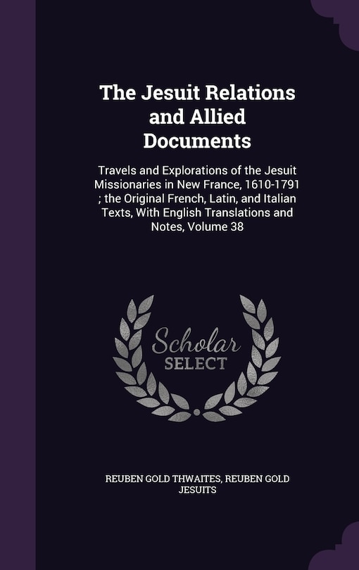 Couverture_The Jesuit Relations and Allied Documents