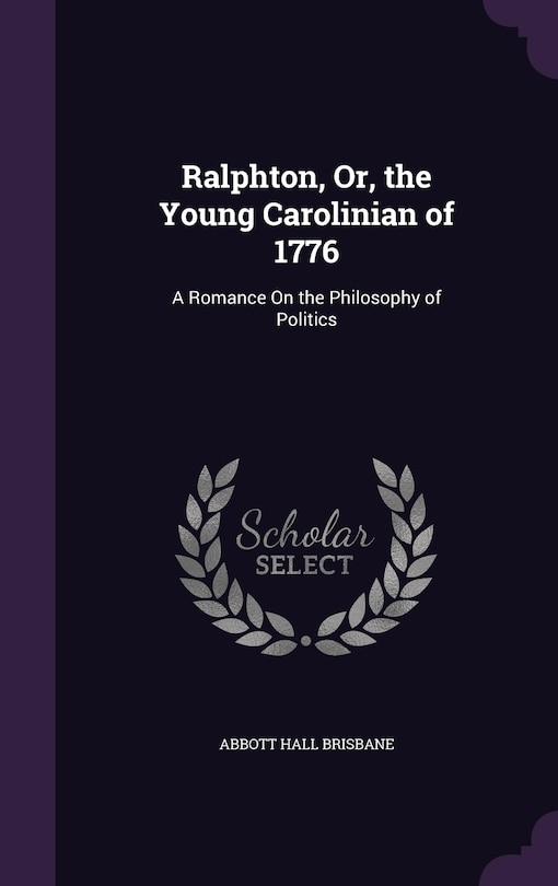 Front cover_Ralphton, Or, the Young Carolinian of 1776