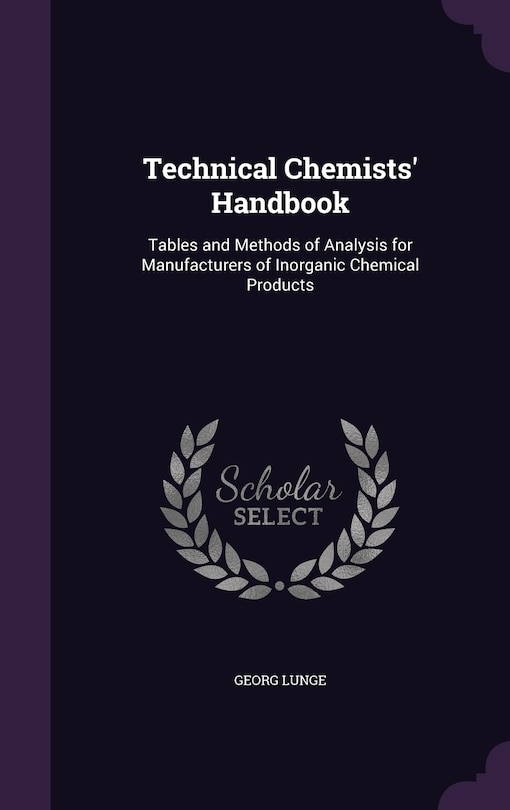 Front cover_Technical Chemists' Handbook