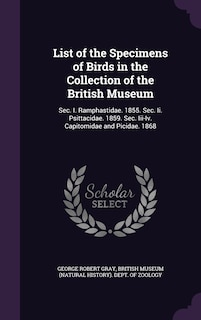 Front cover_List of the Specimens of Birds in the Collection of the British Museum