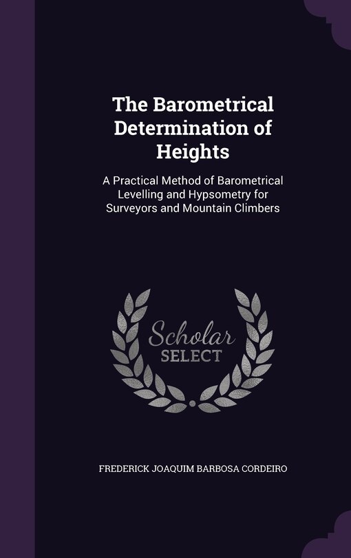 Couverture_The Barometrical Determination of Heights