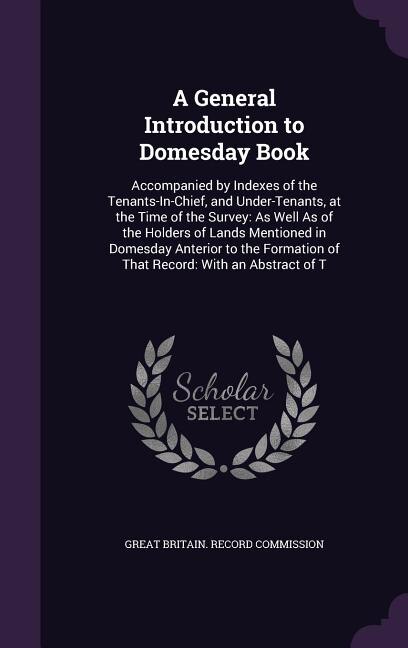 Couverture_A General Introduction to Domesday Book