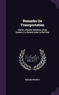 Front cover_Remarks On Transportation