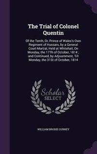 Front cover_The Trial of Colonel Quentin