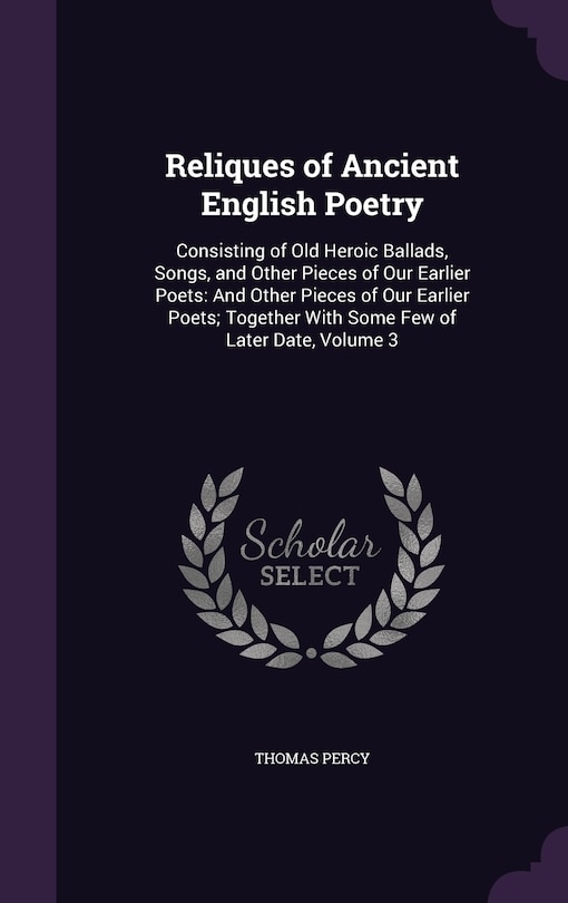 Front cover_Reliques of Ancient English Poetry