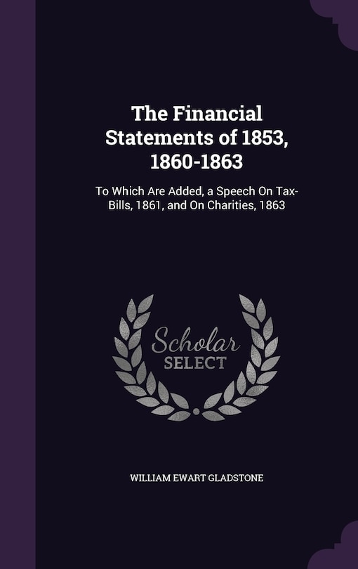 Couverture_The Financial Statements of 1853, 1860-1863