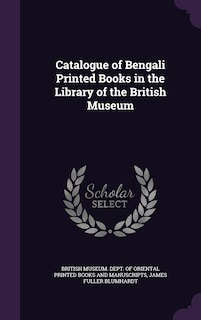 Front cover_Catalogue of Bengali Printed Books in the Library of the British Museum