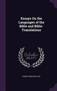 Couverture_Essays On the Languages of the Bible and Bible-Translations